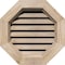 Ekena Millwork Octagonal Gable Vent Unfinished, Functional, Pine Gable Vent w/ Brick Mould Face Frame, 20"W x 20"H GVWOC20X2000SFUPI - alternate 1
